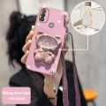 Powerlus G97 E7 P E20 E pull Moto suitable for Motorola stand protective shell mirror lanyard electroplating hand quicksand raccoon makeup G8 E7 G22 G10 protective case. 