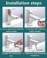 Universal Splash Filter Faucet 1080 Rotating Faucet Extender Aerator Non Splashing Swivel Sink Faucet Head with 2 Water Outlet Modes for Bathroom and Kitchen. 