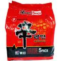 Nongshim Ramyun Korean Style Spicy Noodle Soup Instant Noodles (Pack of 5). 