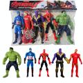 5 PCs Avengers Action Figure Set - Iron Man, Spider Man, Hulk, Captain America and Thanos. 