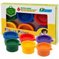 Washable Finger Paint color for Kids 6 Colours Non Toxic Less Mess More Fun for Children. 