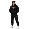 Men's Black Fleece Tracksuit 2 Piece | Winter Hoodie & Joggers Set | Warm Sports Suit | Gym, Casual & Outdoor Wear. 