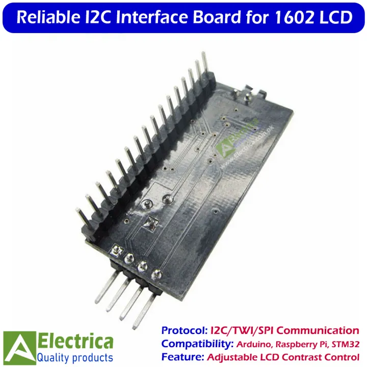 IIC%20I2C%20TWI%20SPI%20Serial%20Interface%20PCF8574T%20Converter%20Adapter%20Board%20Module%20for%201602%20LCD%20Display%20%E2%80%93%20Reliable%20Solder-Free%20Connection%20by%20Electrica%20-%20Image%204