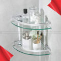 Bathroom Shelves Bathroom Shelf Corner Glass Shelf For Bathroom, Shower, Bedroom And Closets, Wall Mounted 8mm Thick Tempered Glass (Color : With Towel Rail, Size : 2-layers) By HF Gadets. 