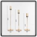 3 in 1 Candle Holder Stand for home office and dinning table decoration Black and Gold Color BY EMPIRE COLLECTION. 