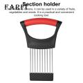 Precise Onion Cutting Tool Stainless Steel Onion Holder Slicer Cutter for Potato Tomato Avocado Fruit Meat Rust-resistant Kitchen Tool for Cooking Onion Slicer Tool. 