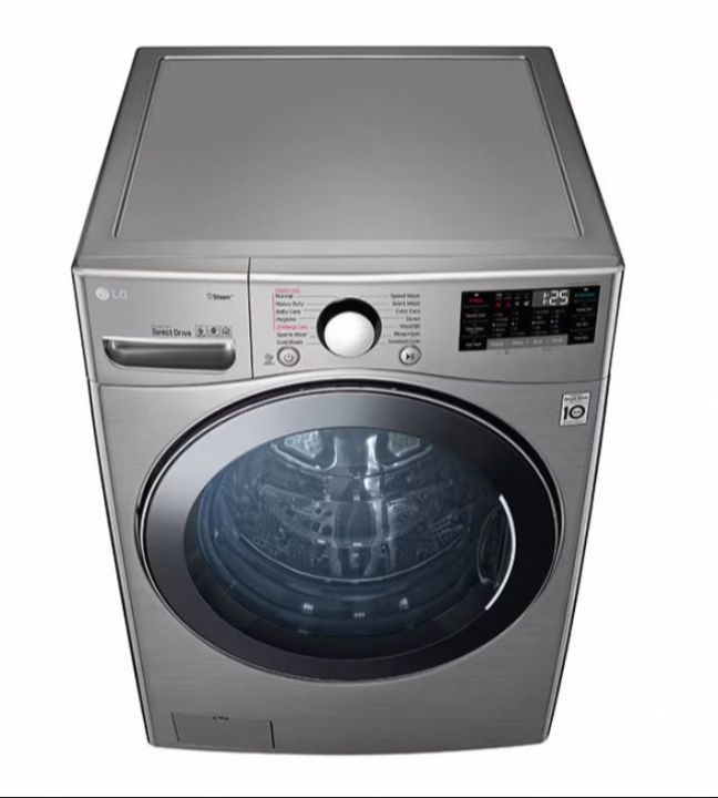 LG%2024Kg%20Front%20load%20washing%20machine,%20Stainless%20Steel%20colour,%20Steam%206%20Motion%20DD%20Motor,%20ThinQ%E2%84%A2%20F0P3CYVDT%20-%20Image%203