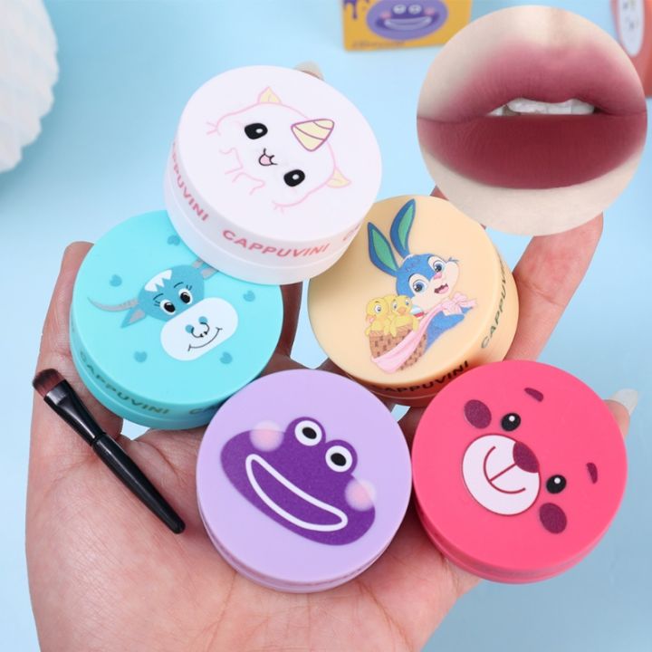 Cappuvini Animal Paradise Cute Cartoon Lipstick Velvet Matte Lipstick Waterproof Nude Lip Gloss Long Lasting Sexy Women Lip Tint Mud Cosmetics