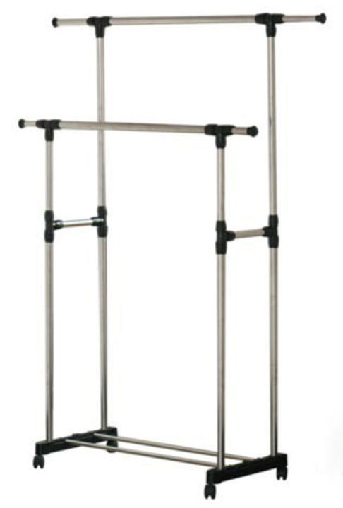 Cloth%20hanging%20stand%20Double%20Pole%20Portable%20Cloth%20Rack%20Cloth%20Drying%20Stand%20Stainless%20Steel%20With%20Wheels%20-%20Image%203