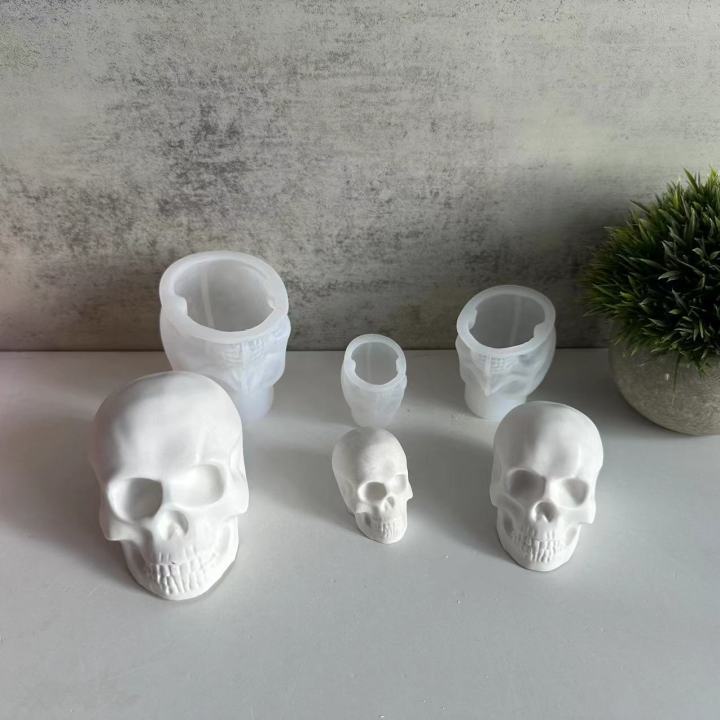 Flexible silicone Skull mold Lightweight Large and small Non-stick Silicone mold High-quality Halloween mold for Halloween