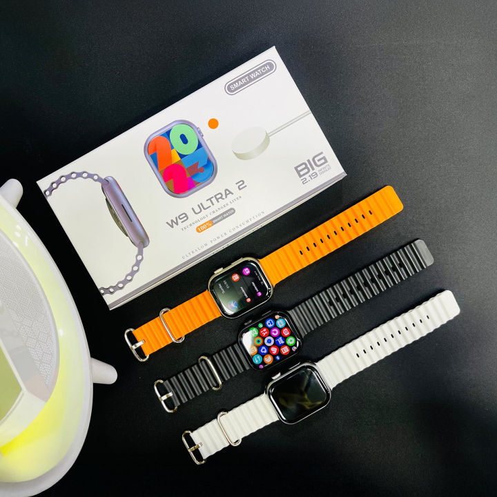 W9 Ultra Series 9 Smart Watch 45MM with Bluetooth Calling, NFC, Heart Rate Monitor, SPO2, Multi Sport Modes, AI Voice Assistant, IP68 Waterproof, and Large 2.02 Inch IPS Touch Screen