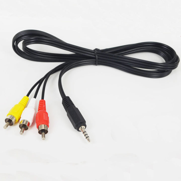 Plug Auxiliary AUX to RCA AV Audio Video TV Cable Cord Wire Adapter 