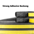 Pack of 2 Black Dtype Tape for Door and Window, Self Adhesive D-type Rubber Foam Sealing Tape for Sound Proofing, Dust Stopper, Air and Insect Control. 