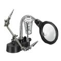 LED Light Soldering Iron Stand - Helping Hand Magnifying Glass Magnifier. 