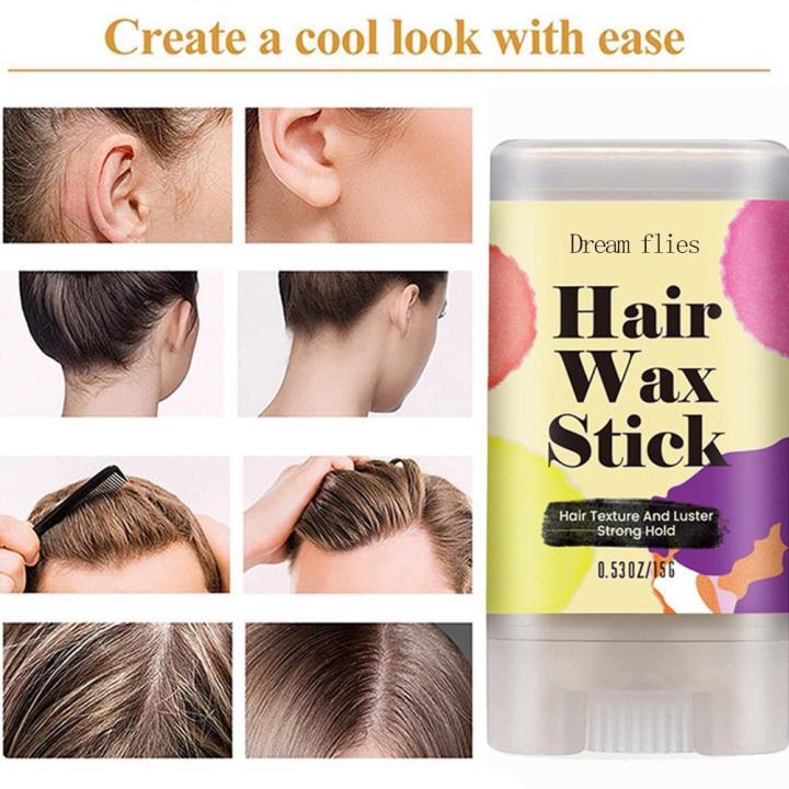 Hair Wax Stick Men Women Slick Back Hair Glue for Smoothing Flyaways Taming Frizz Hair Magic Hair Styling Wax Stick