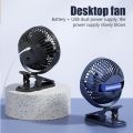 Clip On Mini Fan Portable Desk Fan Rechargeable 1200mAh Battery Operated Fan for Stroller Camping Air Cooling Fan. 