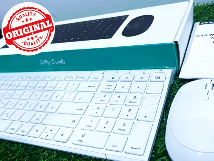 Jelly Comb KS152 Rechargeable Wireless Slim Keyboard & Mouse Combo