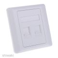 CAT6 Data Wall Outlet Face Plate 2 Port RJ45 Ethernet Network Data Socket. 