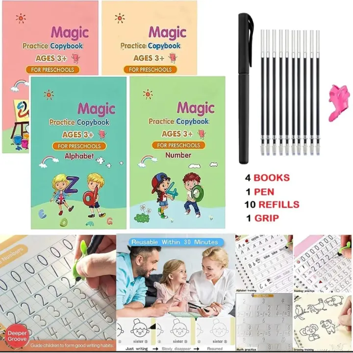 Set%20of%204%20Sank%20Magic%20Learning%20Book%20with%20Magic%20Pen%20&%2010%20refills,%20Practice%20book%20For%20MontessoRi%20children-Tracing%20Handwriting%20First%20Learning%20Books%20for%20Kids--Children's%20Notebook%20For%20Calligraphy%20-%20Image%203