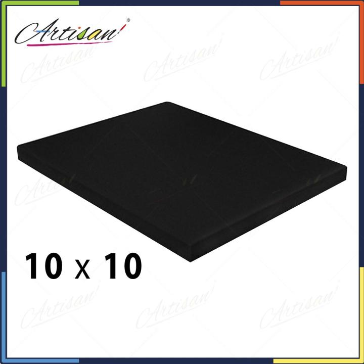 Artisan - 1 Pc Black 10x10 Prime Coated Canvas