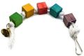 Bird Block Toy Natural Bell Parrot Block Toy Bird Wooden Block Parrot Wood Chew Toy Parrot Cage Toy Parrot. 