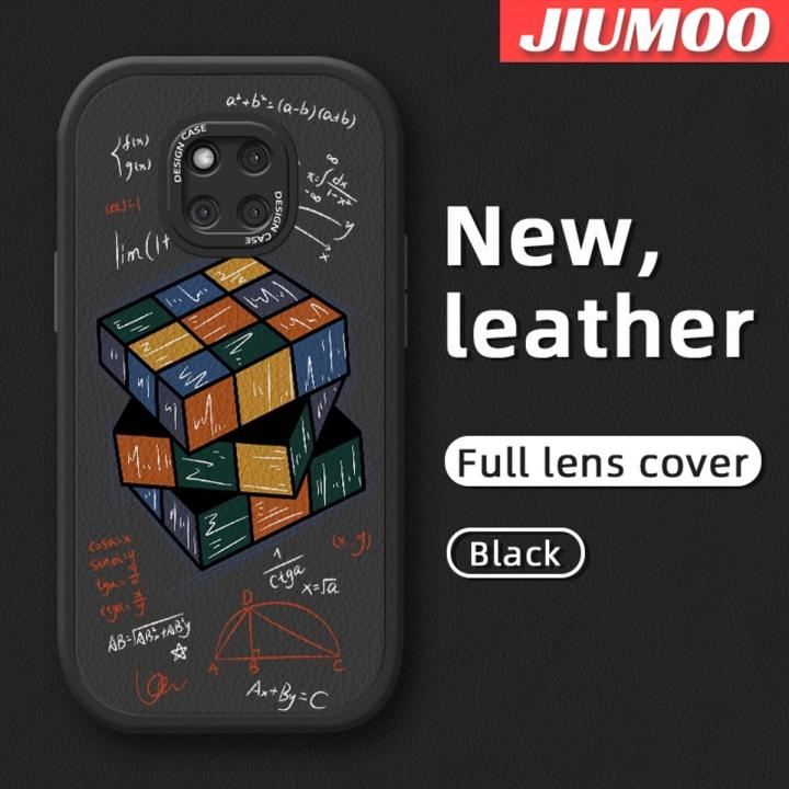 JIUMOO For Huawei Mate 20 Pro Case Fashion Rubik's Cube Thin New Design Leather Soft Back Cover Camera Protection Cases Shockproof Casing