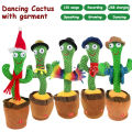 Dancing Cactus Toy with Recording - Rechargable /Cell Operated Plush Funny Electronic Shaking Cactus Singing Dancing Cactus by Bunyad Twisting Cactus Cute Plush Toy Education Toy Plush Toy with Songs for Children Playing Birthday Gift Kids Toys​. 