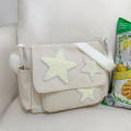 Trendy Star Pattern Crossbody Shoulder Bag Y2k College Vintage Messenger Bag  Large Capacity Women Shopping Commuter Bag. 