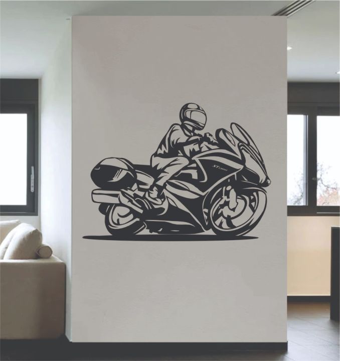 Police Motor cycle,Heavy Bike motorcycle vinyl wall sticker Motorcycles Wall decor sport boys room by elegant decor #4744