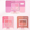 4-Grids Face Blush Matte Finish Makeup Loose Powder Rouge Blusher Waterproof Natural Delicate Contouring Brightening Complexion. 