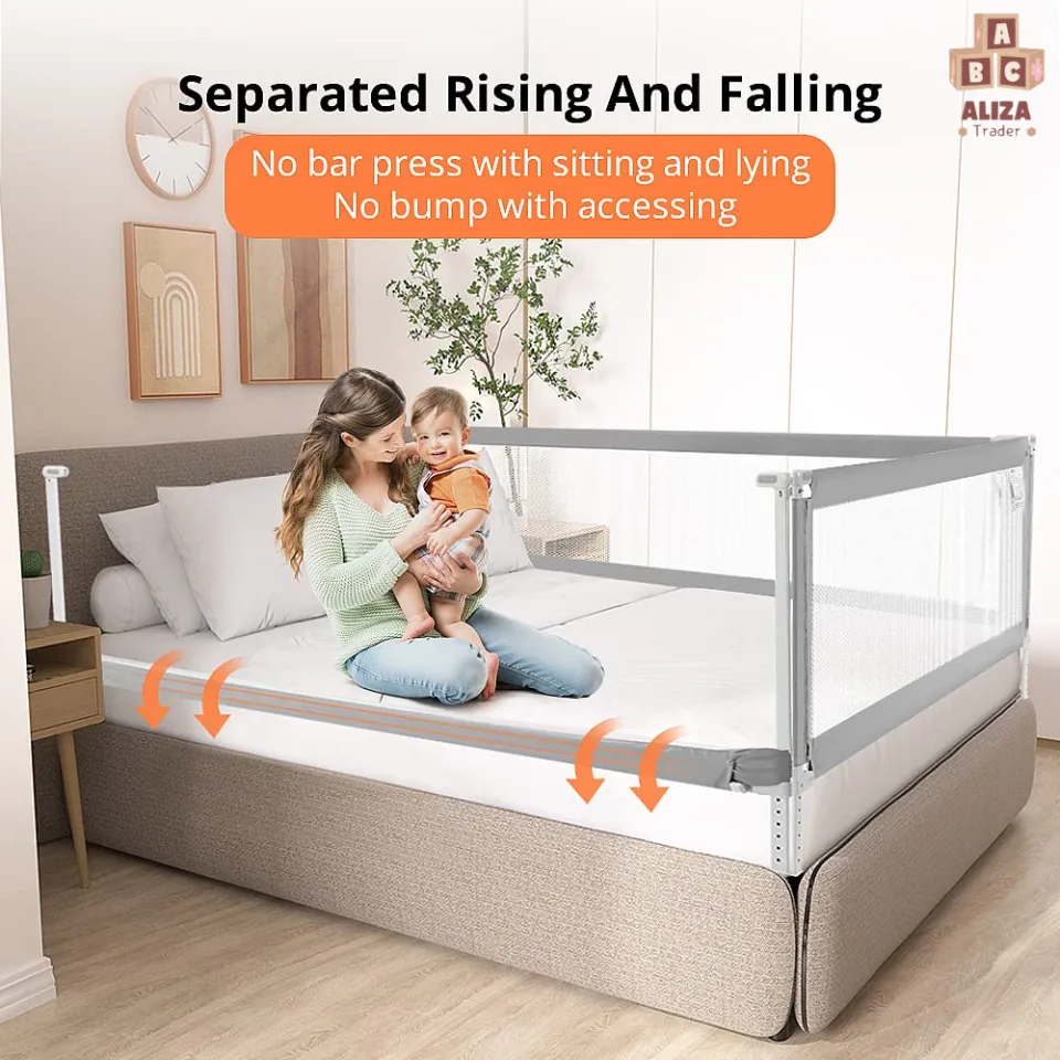 1 Single Piece Baby Safety Bed Fence Adjustable Bed Rail Baby Children Bed Barrier Baby Fall Protection Baffle Universal Bed Guardrail Baby Bed Crib Baby Cot Rails Folding Baby bed Guard