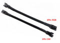 Corsair 5v 12v 3pin 4pin Rgb Fan To Jst Sm 3-Pin Argb Adapter Cable For Phanteks / Lian-Li Led Strip Black Sleeved. 
