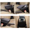 Universal Car Armrest PU Leather Slider Black. 