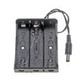 1 Pcs 2 Batteries Holder Box Storage Case for 18650 with DC 5.5 x 2.1mm Power Plug 18650 Battery Holder to DC Jack Connector for Arduino RC Car Electronic Components. 