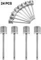 Stainless Steel Inflating Needle Pin Nozzle Set - Perfect for Footballs, Basketball, Soccer Balls, and More! (24 PCS PACK. 