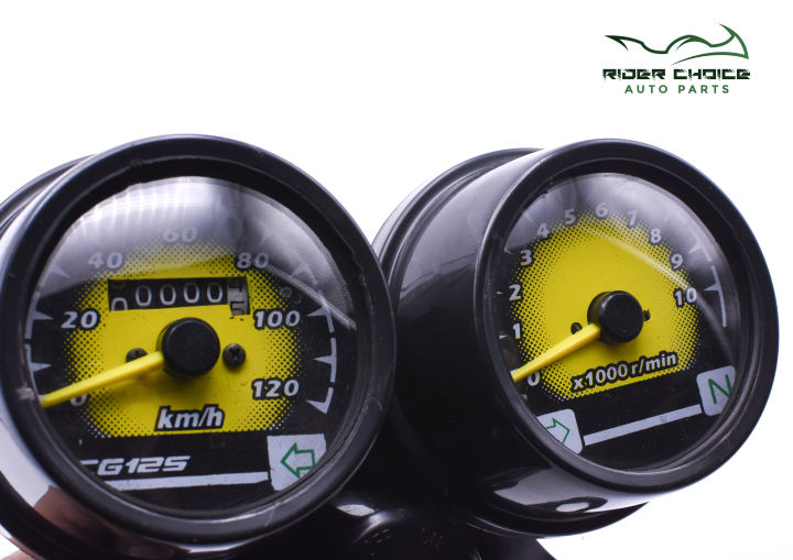 Double Round Fancy Meter Speedometer  for Motorcycle Honda 70 cc Chinese Bikes Universal (Without RPM Movement))