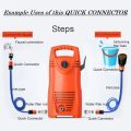 Hose Connector Sets - select 3pcs Set / 2pcs / 1pc Connector / 1 pc Tap Connector / 3pcs Set contains 2 Quick Connectors 1/2 inch - 1 Threaded Tap Connector with Reducer - use for Pressure Washers, Gardening - Wadfow. 