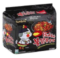 Samyang Buldak Black Pack of 5 Noodles (140gx5=700g) Instant Noodles Hot Chicken Flavour Ramen Noodles Imported Noodles Korean Noodles. 