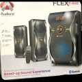 Flex Multimedia Speaker Black (F-600) LED display with Remote-control & RGB Lights.. 