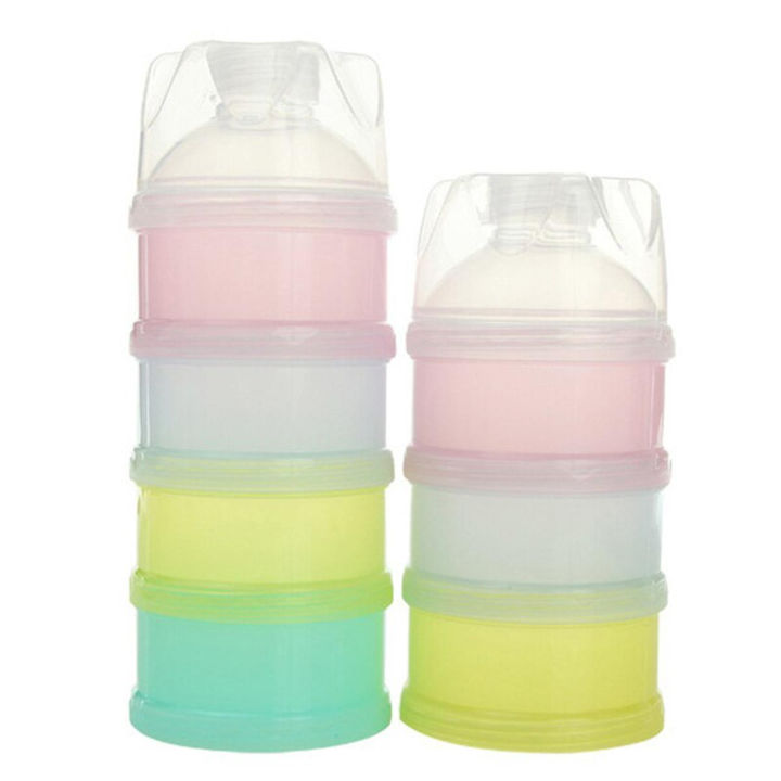 3/4 Layers Feeds Formula Dispenser Twist-Lock Stack able Milk Powder Box Baby Food Storage Container for Toddlers no Powder Leakage