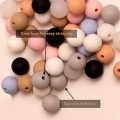 100 Pieces Silicone Beads, 9 mm Silicone Beads, Bulk Silicone Beads, Matte Neutral Color Assortment. 