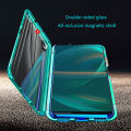 Biruiqu For Sony Xperia 5 Mark 3 Xperia 5 III Magnetic Absorption Case Metal Frame Shockproof Double Sided Tempered Glass Magnetic Case Cover. 