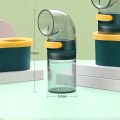 Imported Quality New Arrival (3 Pcs Set with Stand) or (1 Single Pc) Kitchen quantitative salt and pepper shakers, seasoning tank, 0.5g salt control bottle, press salt dispenser. 