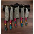 Damascus Chef's Knife Set of 5 BBQ Knife Kitchen Knife. 