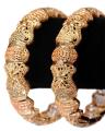Pair of 21k Gold Plated Bangles. 