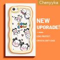 chenyyka For OPPO A57 2016 OPPO A39 Case Cartoon Cute Cow New Design Colorful Patten Lovely Cream Wave Border Soft Clear Shockproof Phone Cases Creative Camera Transparent Casing Simple Gentle Protective Cover. 