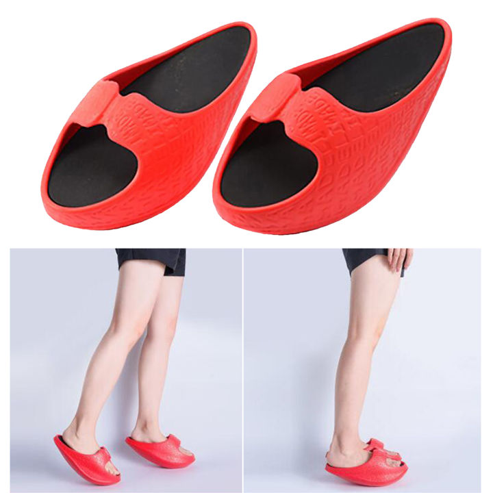 Slimming Slippers Designer Ladies Sandals EVA Lightweight Indoor Thin Leg Red 27x12x12CM