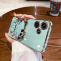 Tecno Spark 10C Back Cover Hello Kitty Mirror Folding Bracket Luxury 6D Plating Case Soft Silicone Case - Mirror Hello Kitty Back Cover - Girls Back Cover. 