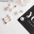 South Korea's  pearl antilight brooch  word pin sweater cardigan safety pin buckle pin fixed accessories female two. 