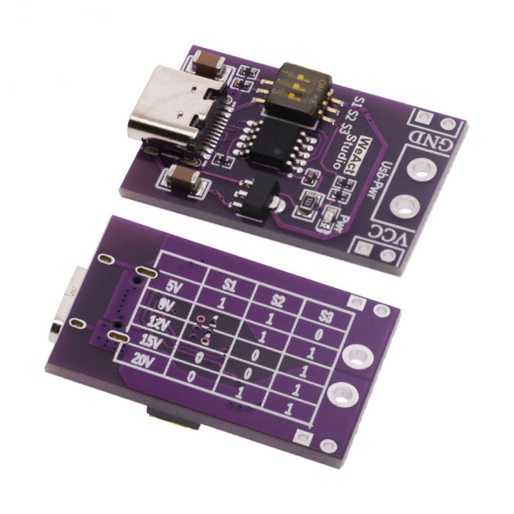 （NEW）Type-C QC AFC PD2.0 PD3.0 to DC Spoof Scam Fast Charge Trigger Polling Detector USB-PD Notebook Power Supply Change Board Module